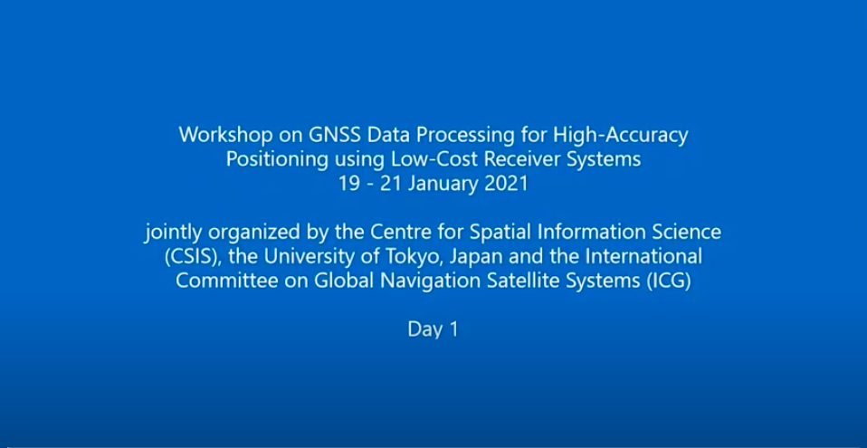 Online workshops on GNSS
