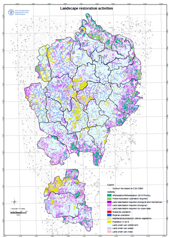 Figure 1: Land suitability assessment in support to planning Landscape restoration activities in Cox's Bazar, Bangladesh